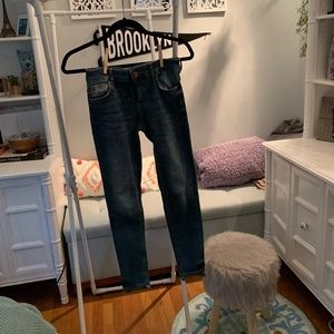 Zara Asymmetrical Blue Jeans